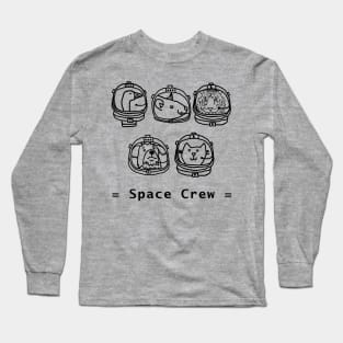 Space Crew Goose Rat Tiger Dog Cat Astronaut Animals Long Sleeve T-Shirt